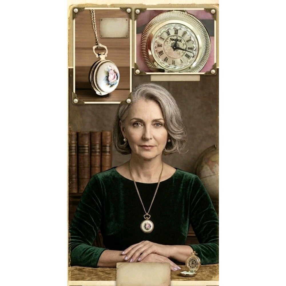 Chaika Vinatge Soviet Women's Jewelry Pendant Working Watch Gold Plated